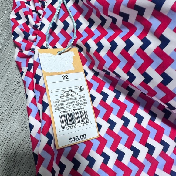 Kona Sol Red, Blue and White One Piece Swimsuit NWT - Picture 9 of 9